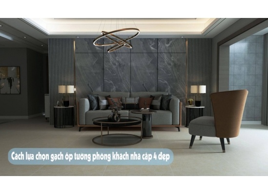 Tư vấn lựa chọn gạch ốp tường phòng khách nhà cấp 4 đẹp