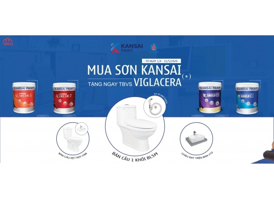 Mua Sơn Kansai tặng TBVS Viglacera